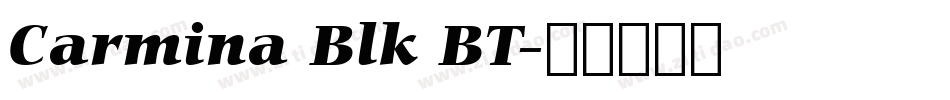 Carmina Blk BT字体转换